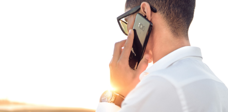 Man talking to phone