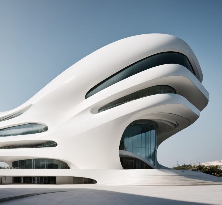 Building with white fasade